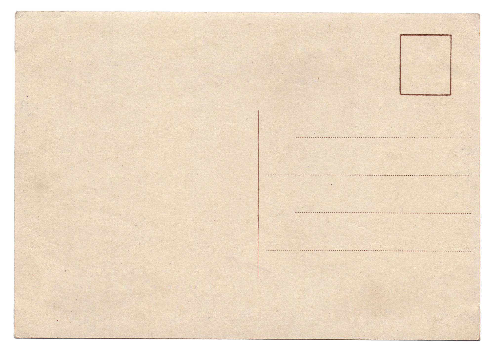 Blank old vintage postcard isolated Kind Of Normal